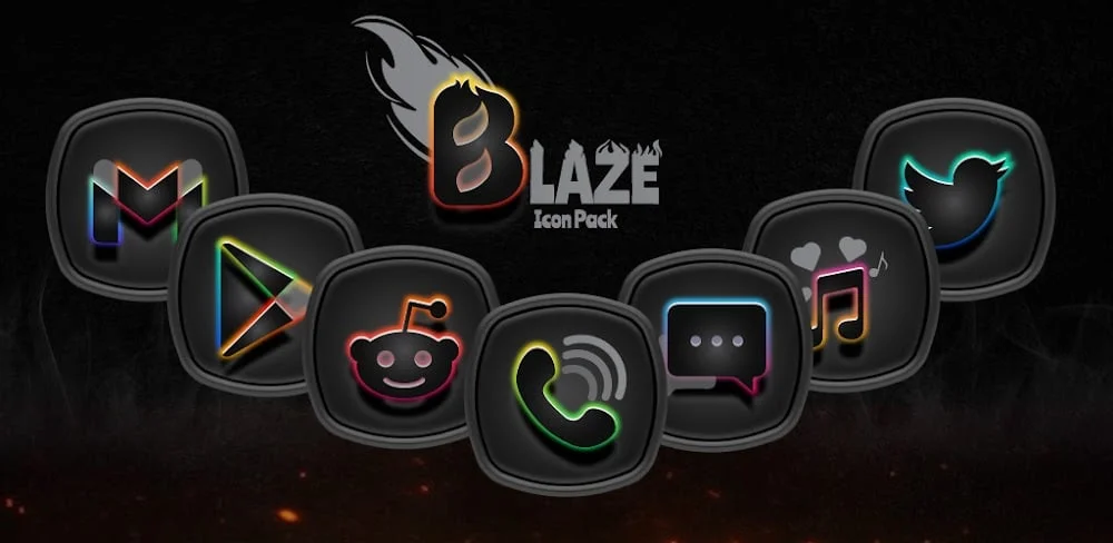 Blaze Dark Icon Pack APK v3.2.2 MOD APK (Full Version)