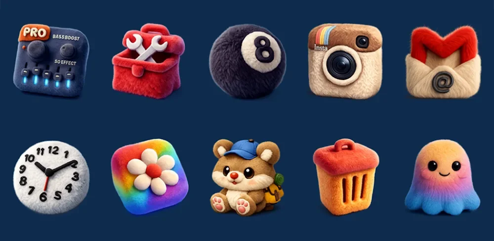 Fluffy 3D – Icon Pack v1.4 MOD APK (Full Version)
