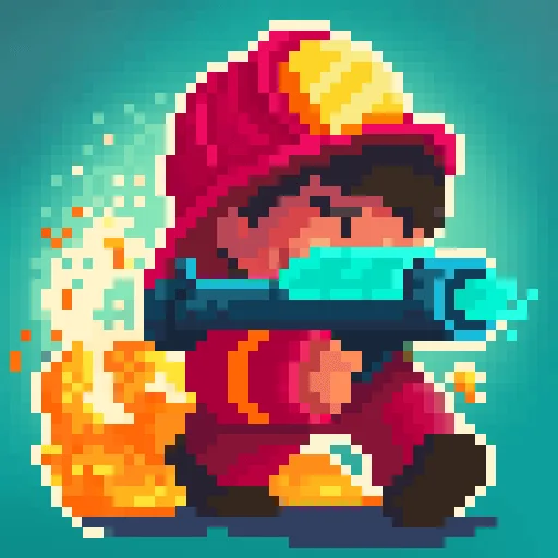 Firefighter: pixel shooter v0.1.3 MOD APK (Unlimited Money)