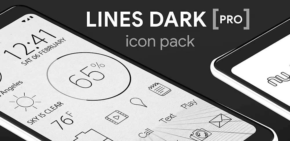 Lines Dark Pro – Icon Pack v3.8.5 MOD APK (Full Version)